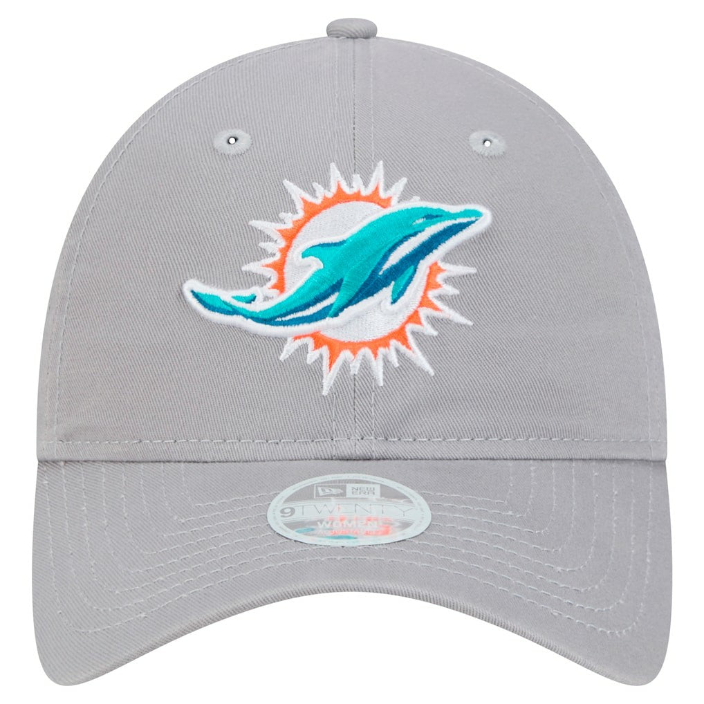 Miami Dolphins New Era Women's Main 9TWENTY Adjustable Hat - Gray for sale