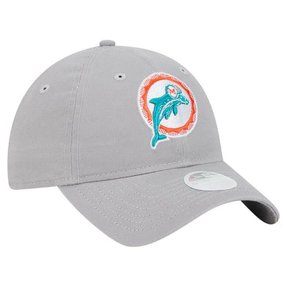 Miami Dolphins New Era Women's Throwback 9TWENTY Adjustable Hat - Gray online