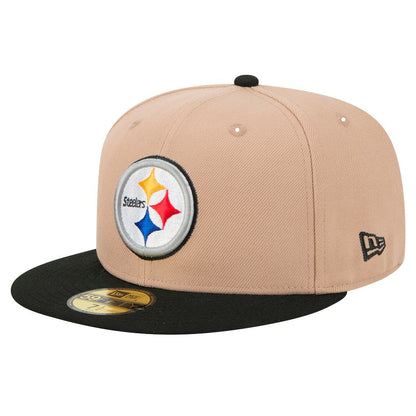 Pittsburgh Steelers New Era Logo Main 59FIFTY Fitted Hat - Tan sale