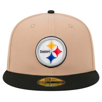 Pittsburgh Steelers New Era Logo Main 59FIFTY Fitted Hat - Tan sale