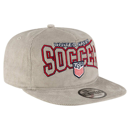 USMNT New Era Corduroy Golfer Adjustable Hat - Gray | New Era outlet