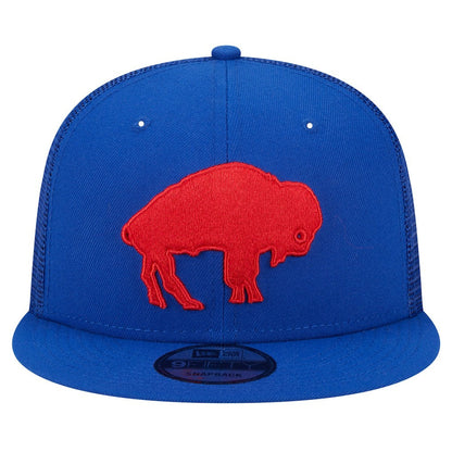 Buffalo Bills New Era Throwback Main Trucker 9FIFTY Snapback Hat - Royal on sale