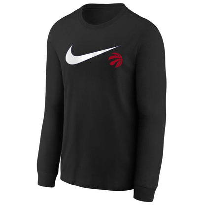 Toronto Raptors Youth Swoosh Long Sleeve T-Shirt - Black | Nike outlet