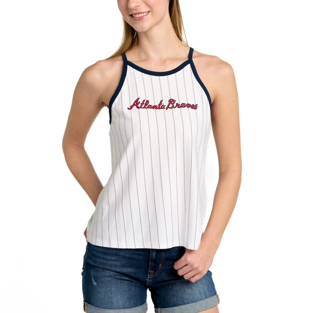 Atlanta Braves Lusso Women's Nahla Tank Top - White