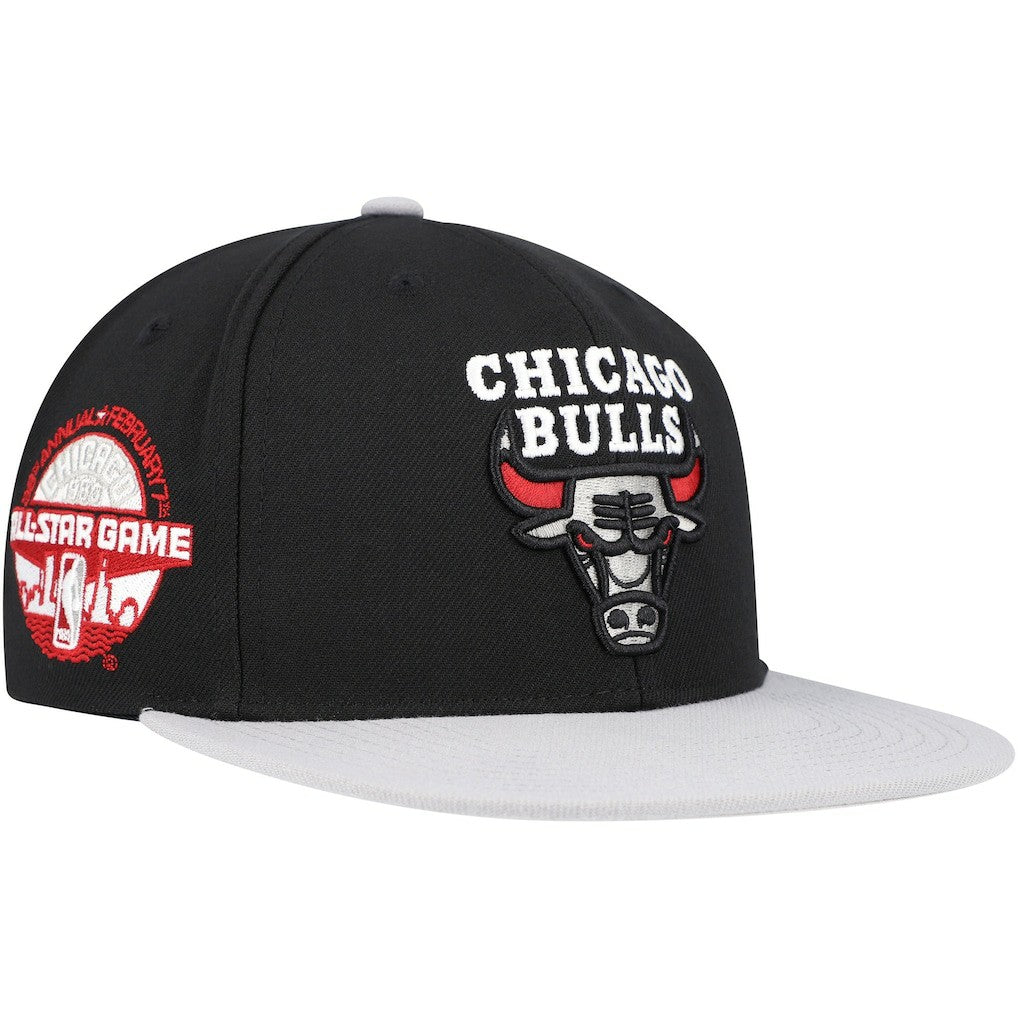 Chicago Bulls Core Snapback Hat - Black/Gray | Mitchell & Ness cheap