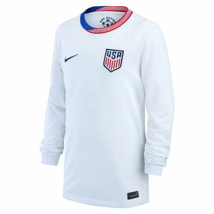 USMNT Youth 2024 Home Replica Long Sleeve Jersey - White | Nike shop