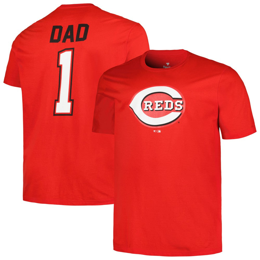 Cincinnati Reds Profile Big & Tall #1 Dad T-Shirt - Red