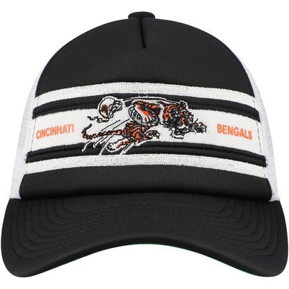 Cincinnati Bengals Youth Stripe Trucker Adjustable Hat - Black on sale