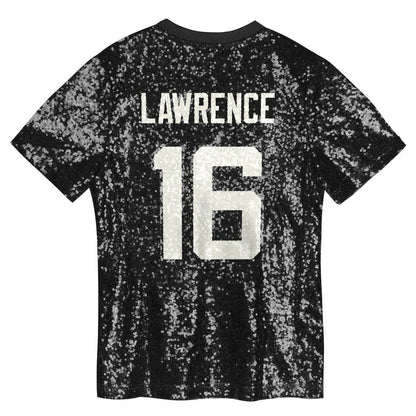 Trevor Lawrence Jacksonville Jaguars Girls Youth Sequin V-Neck Fashion Jersey - Black outlet