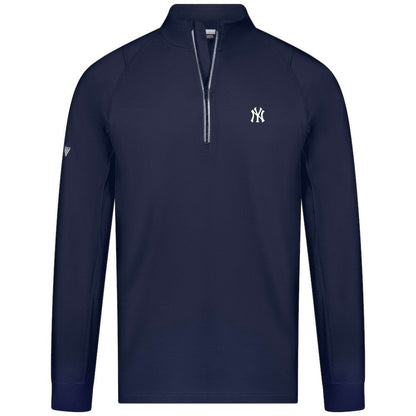 New York Yankees Levelwear Theory Insignia Quarter-Zip Pullover - Navy