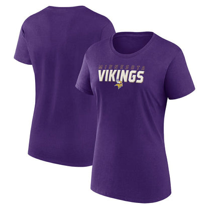 Minnesota Vikings Logo Athletic Women's Lean T-Shirt - Purple cheap