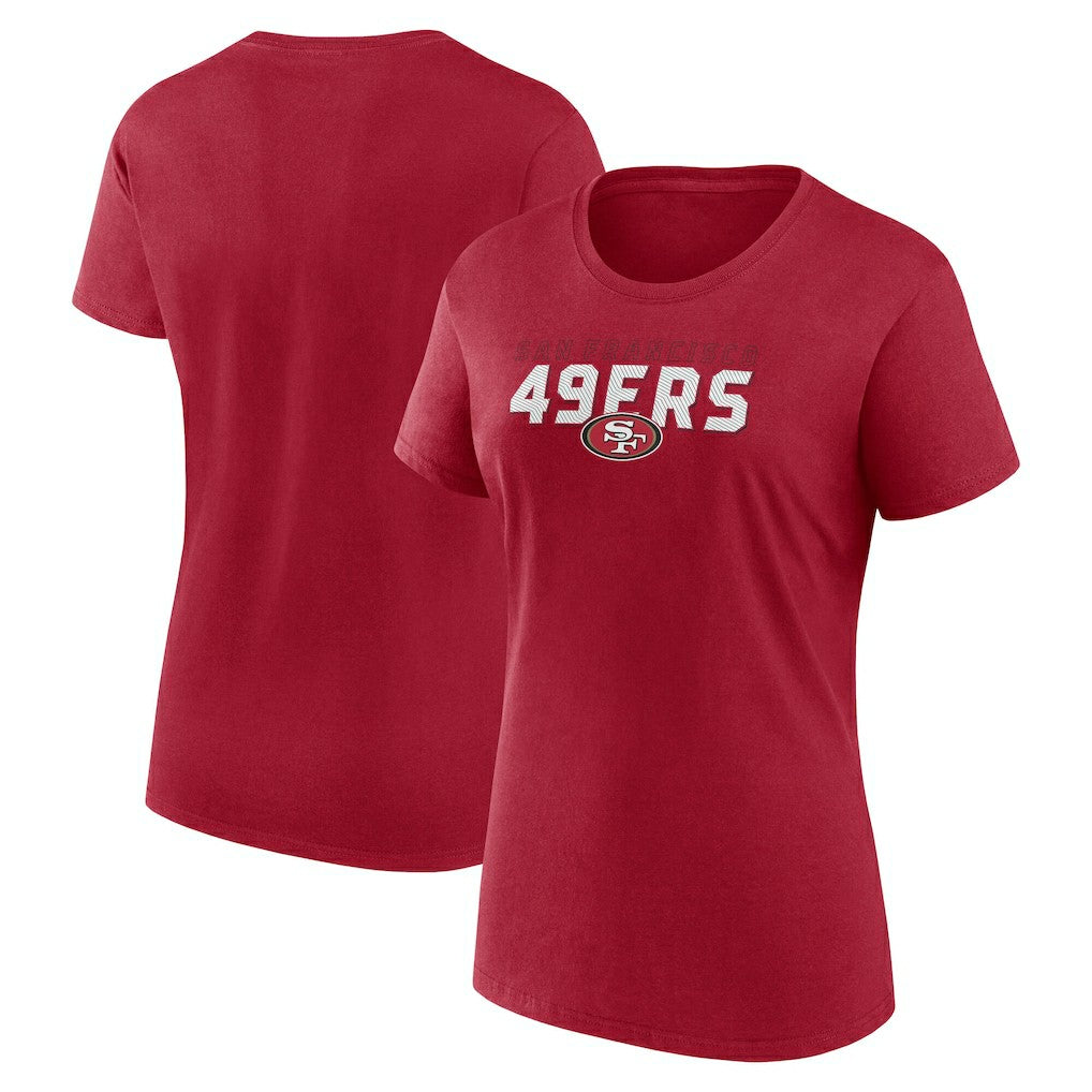 San Francisco 49ers Logo Athletic Women's Lean T-Shirt - Scarlet sale