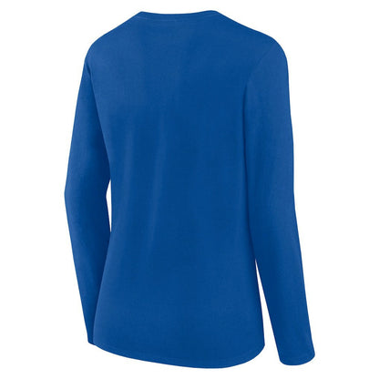 Buffalo Bills Logo Athletic Women's Grip Long Sleeve T-Shirt - Royal on sale