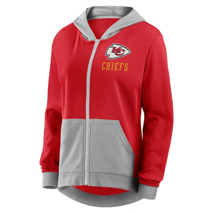 Kansas City Chiefs Logo Athletic Women's Hit It French Terry Full-Zip Hoodie - Red cheap