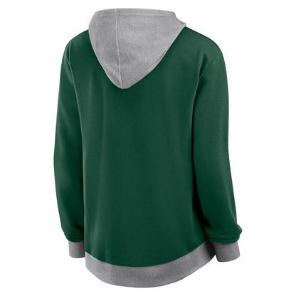 Green Bay Packers Logo Athletic Women's Hit It French Terry Full-Zip Hoodie - Green on sale