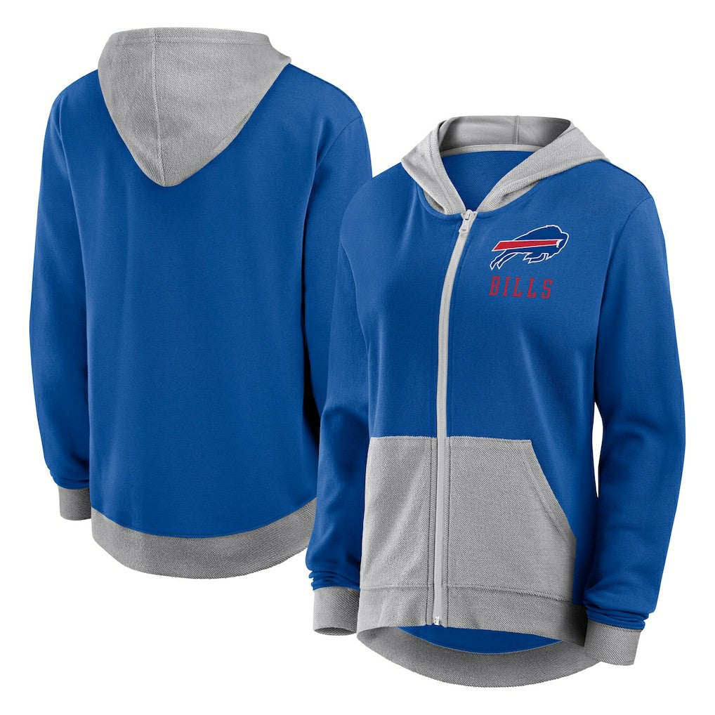 Buffalo Bills Logo Athletic Women's Hit It French Terry Full-Zip Hoodie - Royal sale