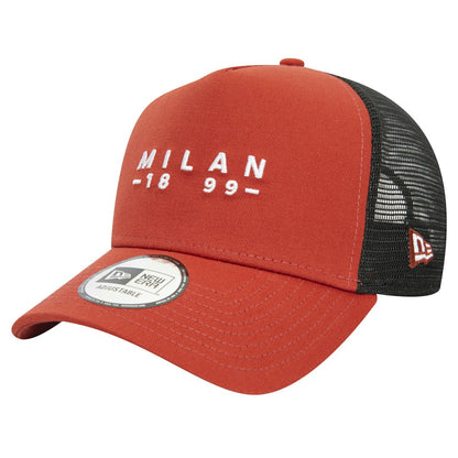 AC Milan New Era 9FORTY A-Frame Trucker Adjustable Hat - Brown | New Era on sale