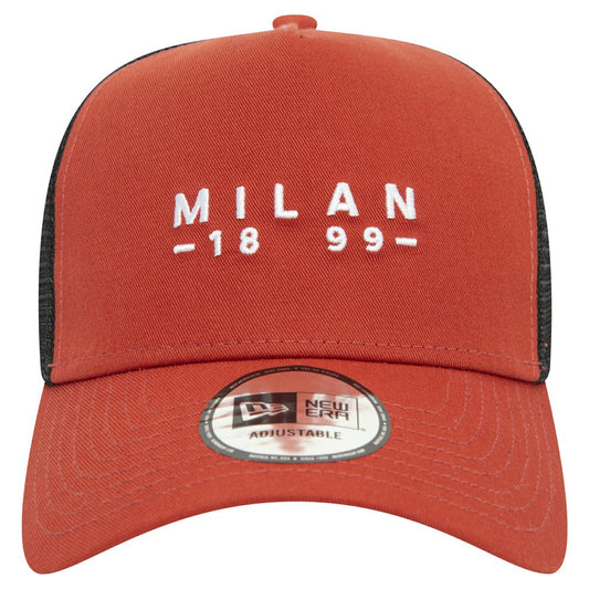 AC Milan New Era 9FORTY A-Frame Trucker Adjustable Hat - Brown | New Era on sale