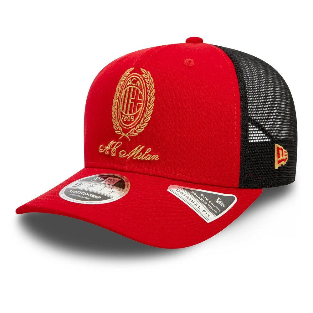 AC Milan New Era Heritage Gold Original Fit 9FIFTY Stretch-Snap Hat - Red | New Era sale