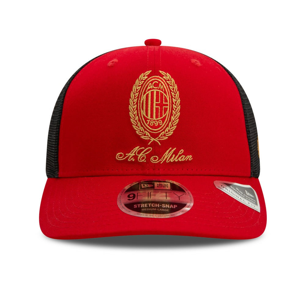 AC Milan New Era Heritage Gold Original Fit 9FIFTY Stretch-Snap Hat - Red | New Era sale