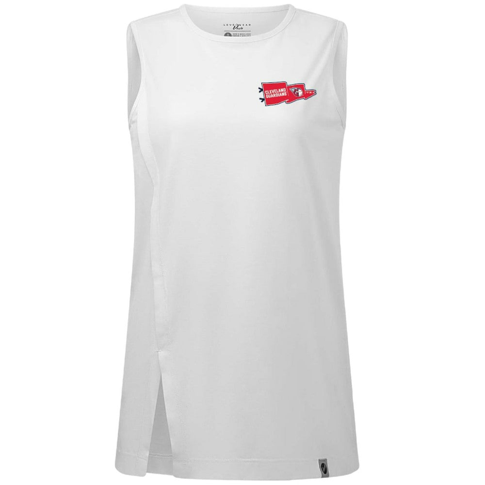 Cleveland Guardians Levelwear Women's  Influx Rafters Tank Top - White