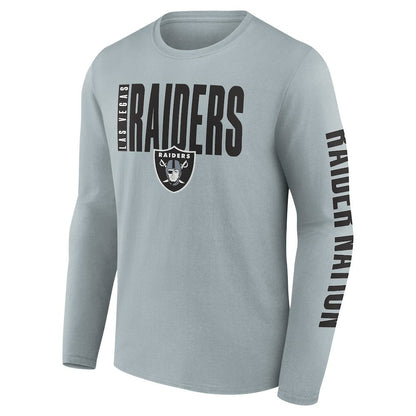 Las Vegas Raiders Vision Long Sleeve T-Shirt - Gray on sale