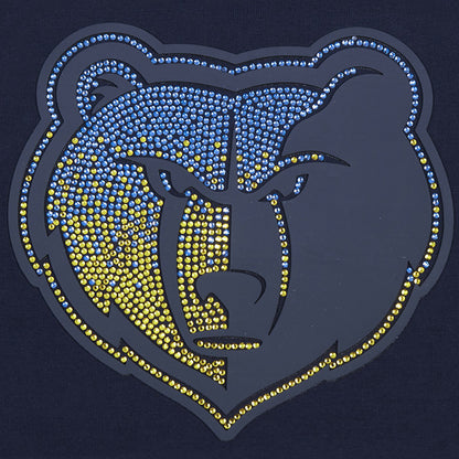 Memphis Grizzlies Pro Standard Women's Jewels Boxy Cropped T-Shirt - Navy for sale