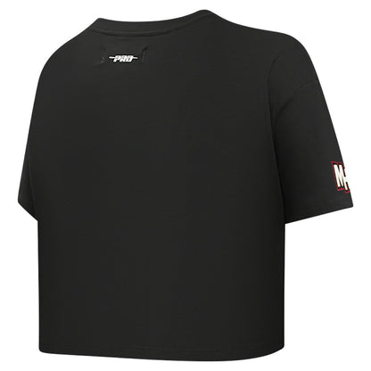 Miami Heat Pro Standard Women's Jewels Boxy Cropped T-Shirt - Black online