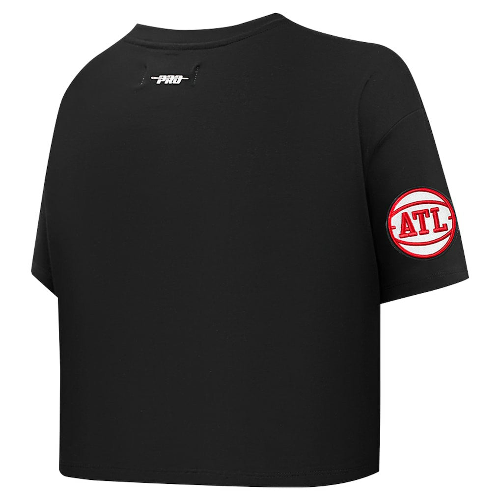 Atlanta Hawks Pro Standard Women's Jewels Boxy Cropped T-Shirt - Black outlet