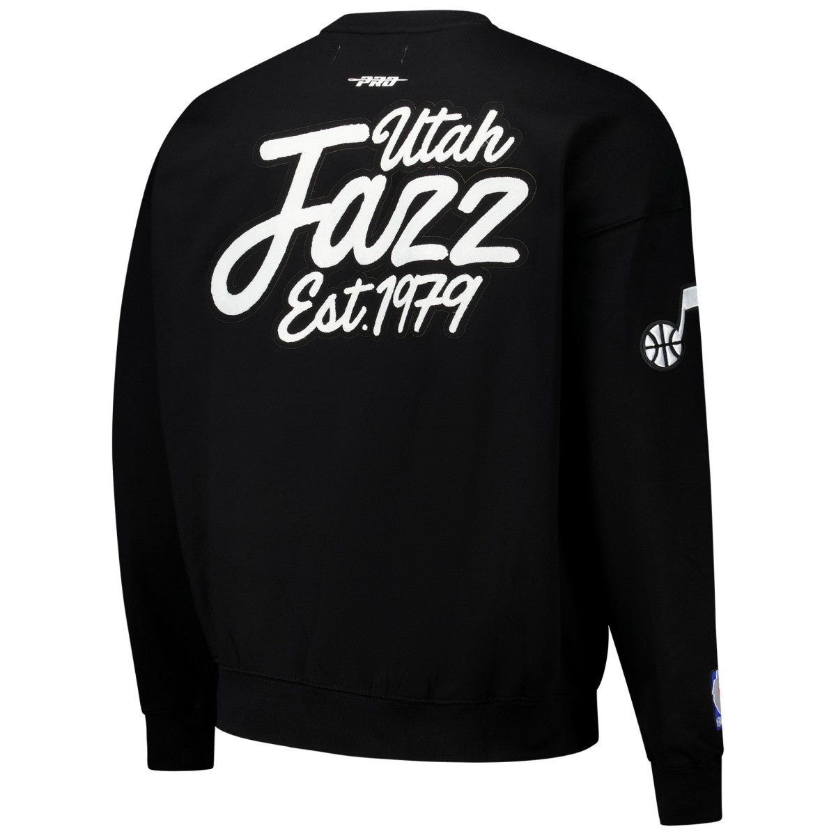 Utah Jazz Pro Standard Paint the City Drop Shoulder Sweatshirt - Black shop