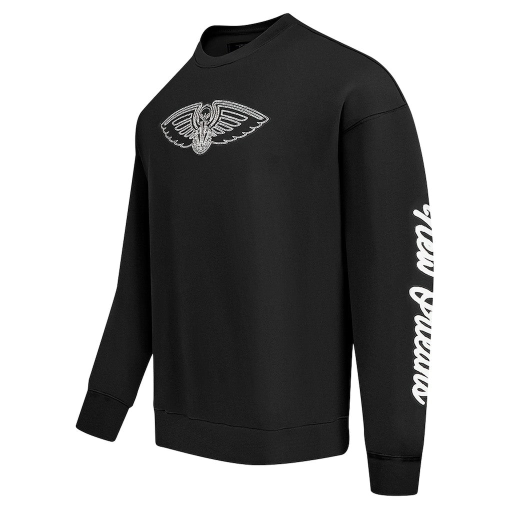 New Orleans Pelicans Pro Standard Paint the City Drop Shoulder Sweatshirt - Black online