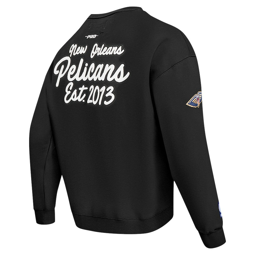 New Orleans Pelicans Pro Standard Paint the City Drop Shoulder Sweatshirt - Black online