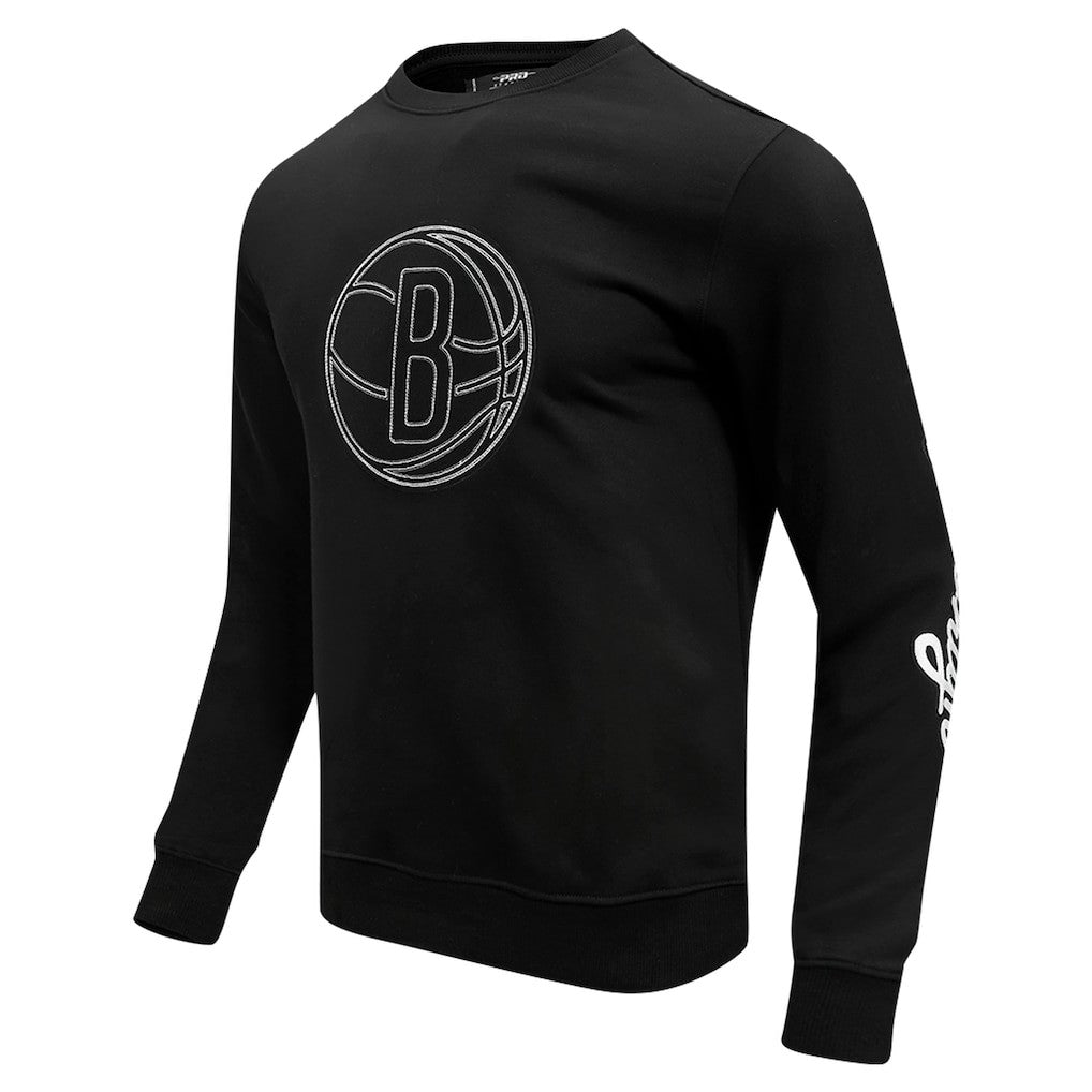 Brooklyn Nets Pro Standard Paint the City Drop Shoulder Sweatshirt - Black outlet