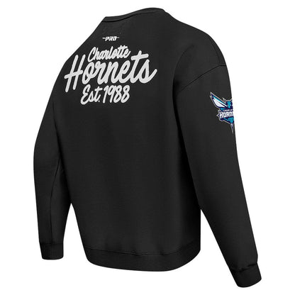 Charlotte Hornets Pro Standard Paint the City Drop Shoulder Sweatshirt - Black shop