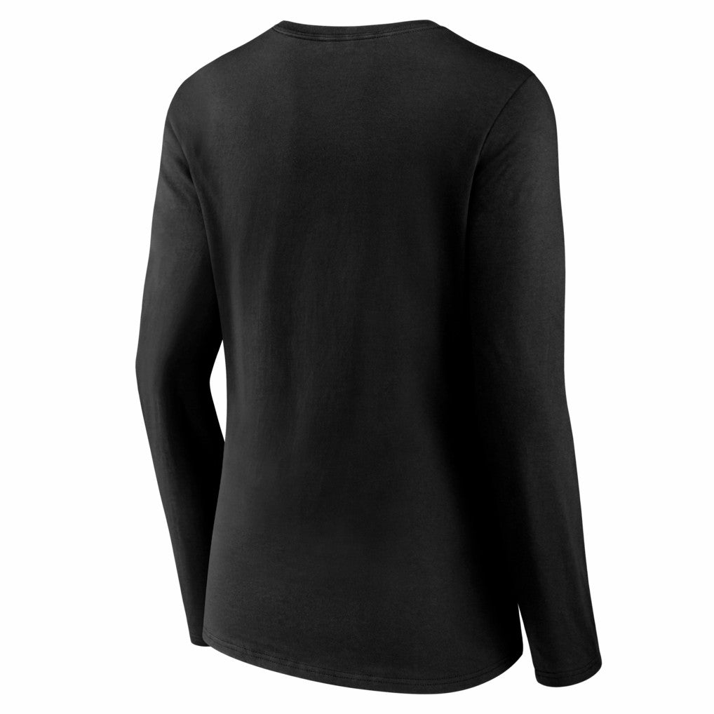 Boston Celtics Women's Primary Logo Long Sleeve V-Neck T-Shirt - Black sale