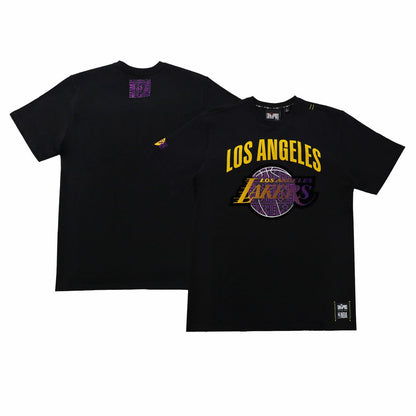 Los Angeles Lakers NBA x Two Hype Unisex Culture & Hoops T-Shirt - Black discount