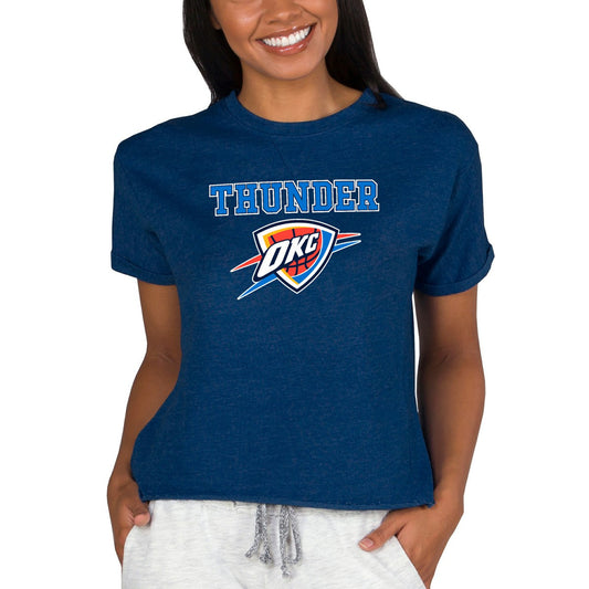 Oklahoma City Thunder Concepts Sport NBA Women's Concepts Mainstream Terry SS Top - Navy shop