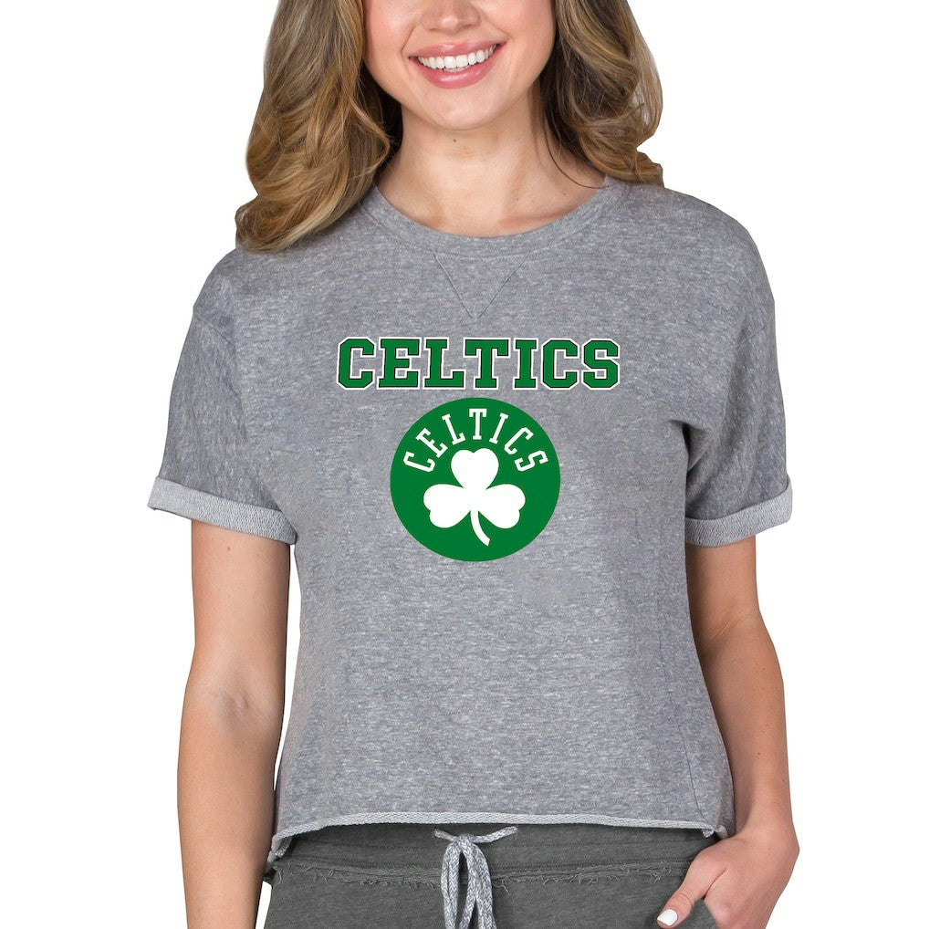 Boston Celtics Concepts Sport NBA Women's Concepts Mainstream Terry SS Top - Gray on sale