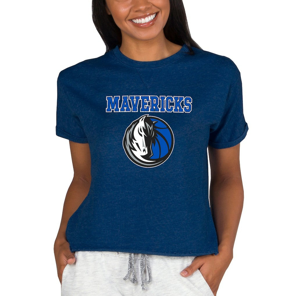 Dallas Mavericks Concepts Sport NBA Women's Concepts Mainstream Terry SS Top sale - Navy discount