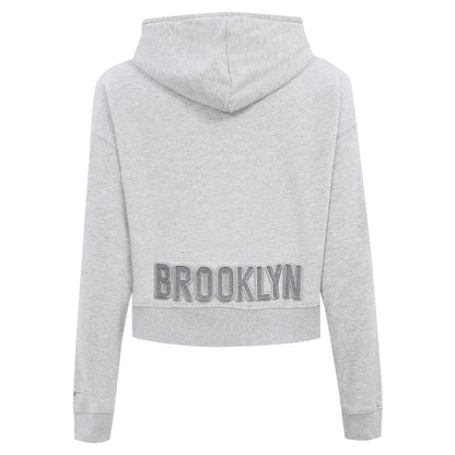 Brooklyn Nets Pro Standard Women's Triple Tonal Full-Zip Hoodie - Heather Gray for sale