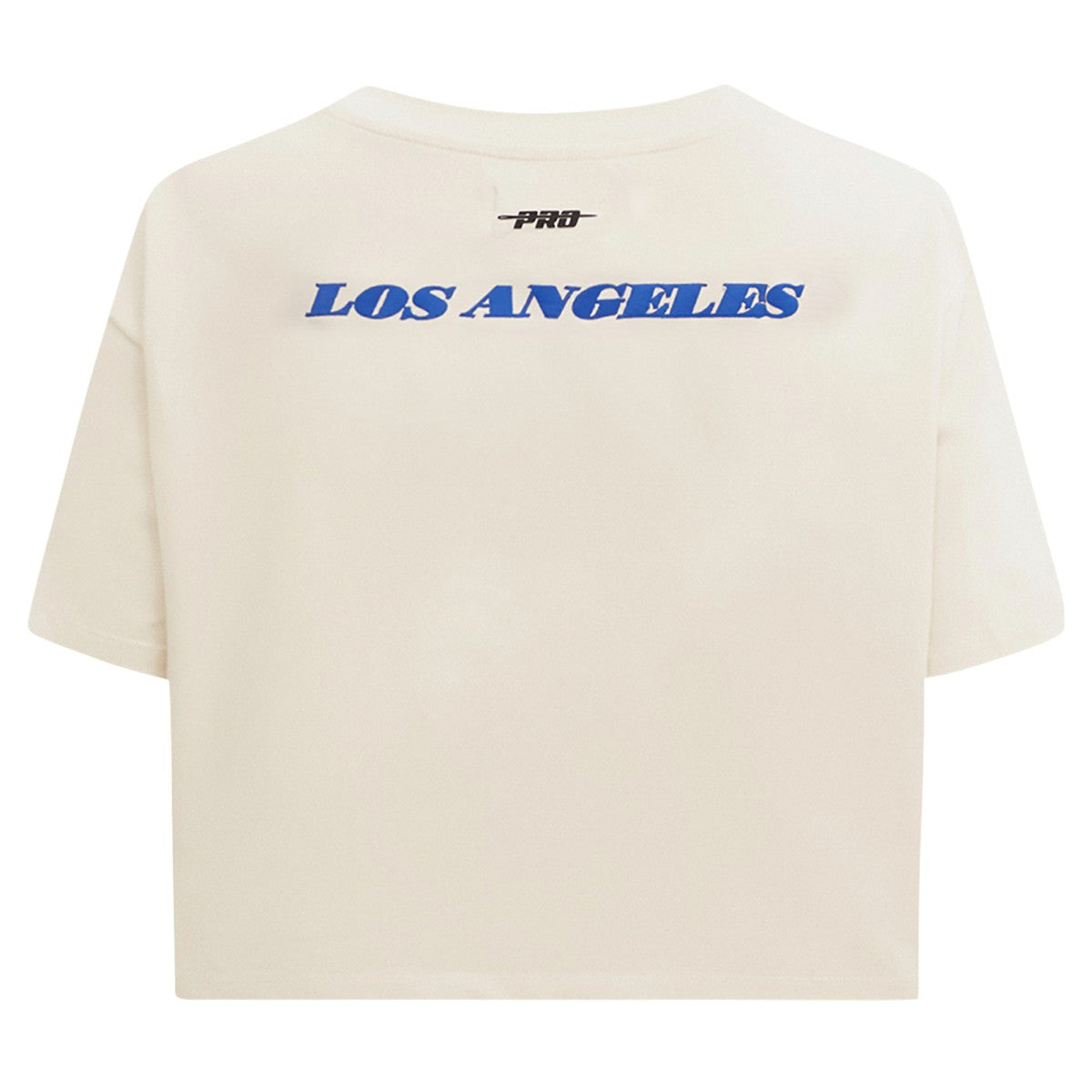Los Angeles Lakers Pro Standard Women's Retro Striper SJ Cropped Boxy T-Shirt - Cream for sale