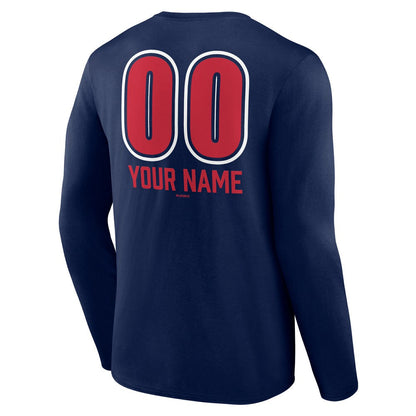 Minnesota Twins Personalized Name & Number Fastball Long Sleeve T-Shirt - Navy