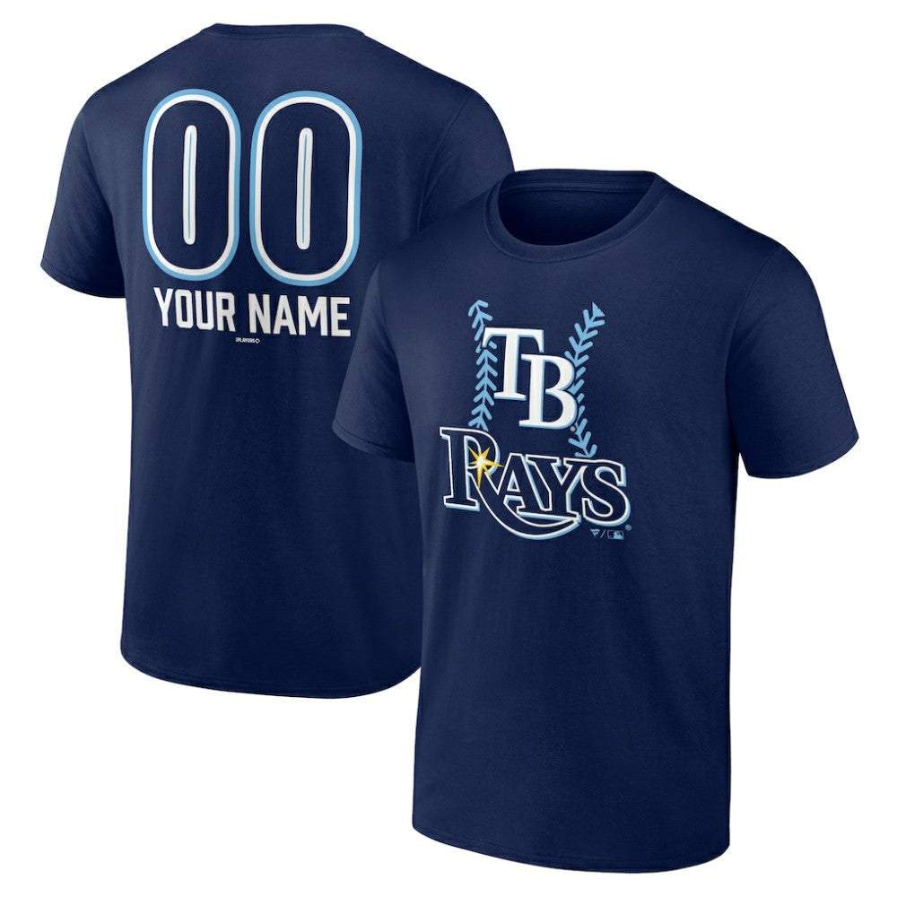 Tampa Bay Rays Personalized Name & Number Fastball T-Shirt - Navy