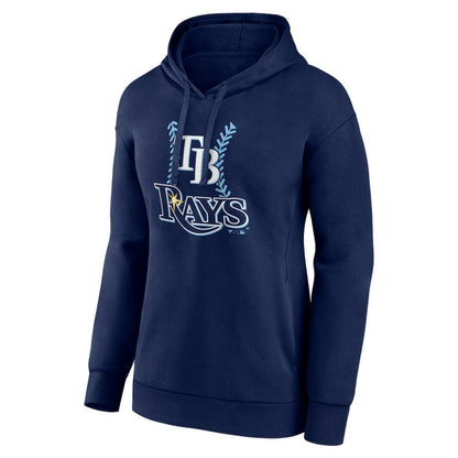 Tampa Bay Rays Women's Personalized Name & Number Fastball Pullover Hoodie - Navy