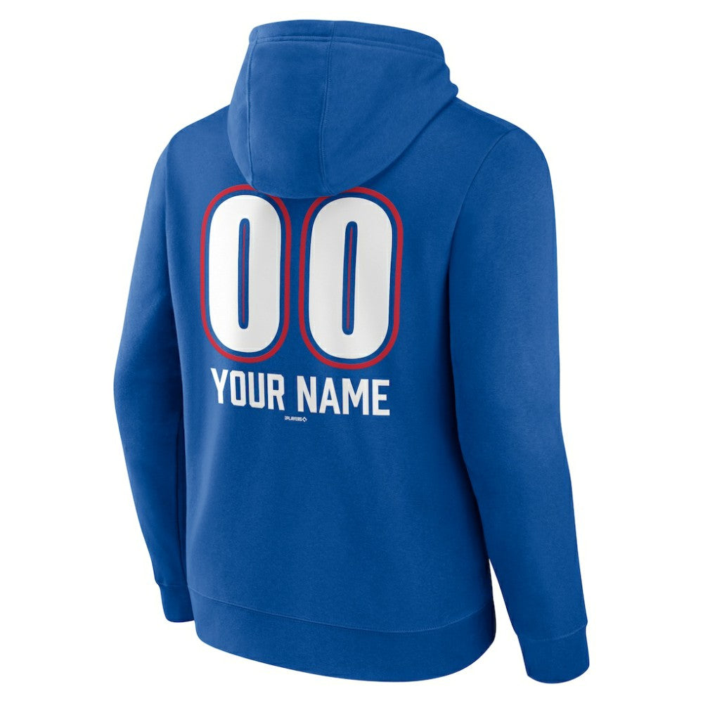 Texas Rangers Personalized Name & Number Fastball Pullover Hoodie - Royal
