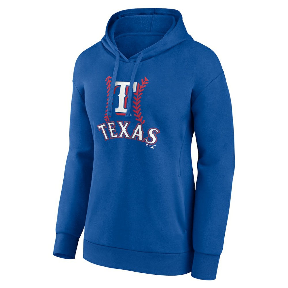 Texas Rangers Women's Personalized Name & Number Fastball Pullover Hoodie - Royal