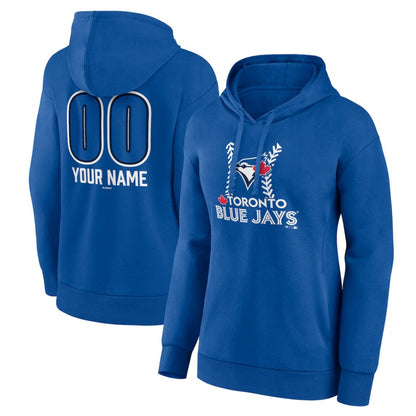 Toronto Blue Jays Women's Personalized Name & Number Fastball Pullover Hoodie - Royal