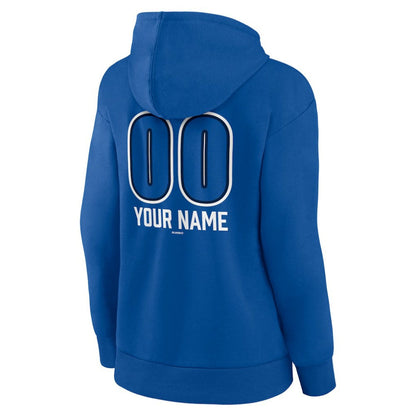 Toronto Blue Jays Women's Personalized Name & Number Fastball Pullover Hoodie - Royal