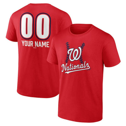 Washington Nationals Personalized Name & Number Fastball T-Shirt - Red