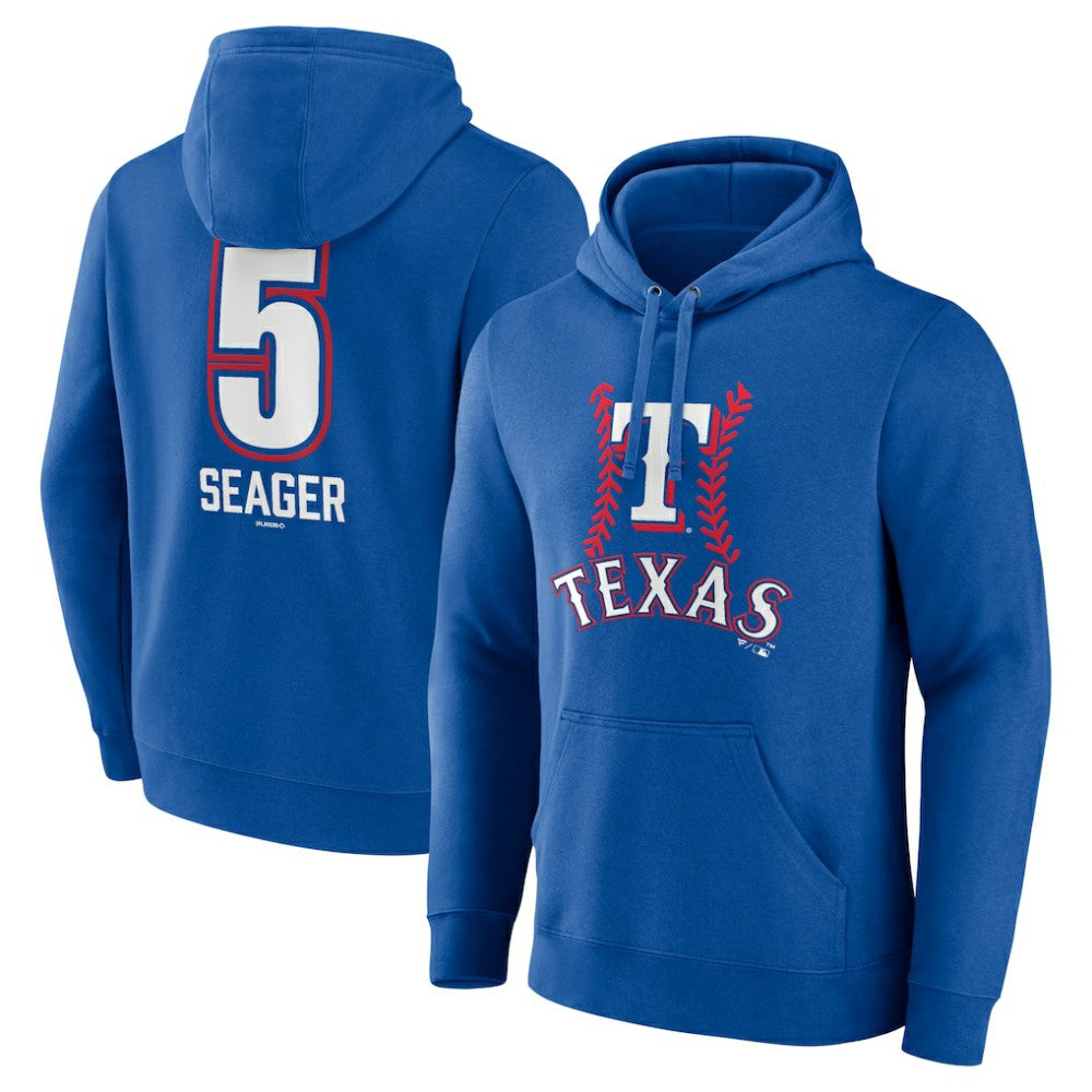Corey Seager Texas Rangers Fastball Player Name & Number Pullover Hoodie - Royal